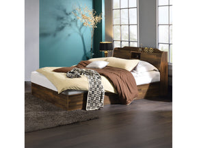 Hestia Walnut Queen Platform Bed - Ornate Home