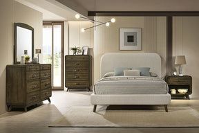 Heswall Rustic Oak Queen Bed - Ornate Home