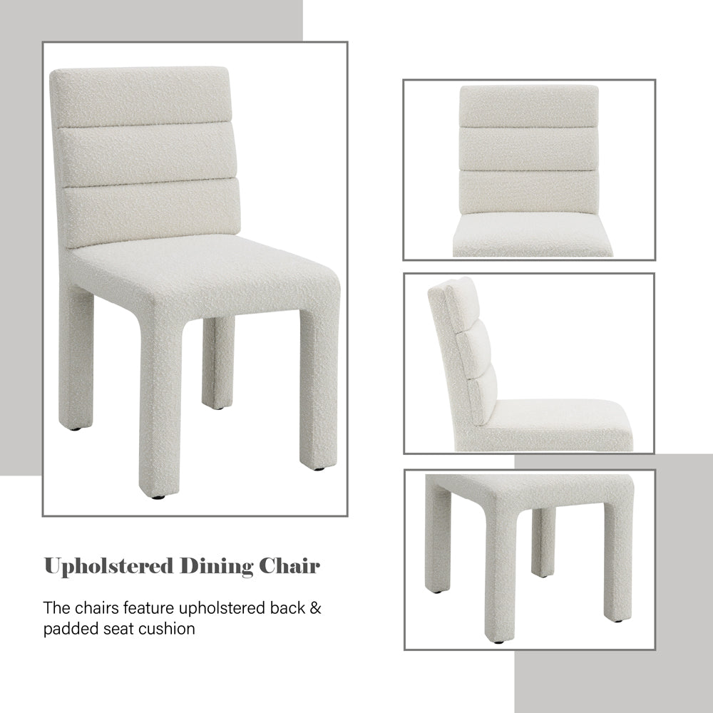 Hettie Beige Boucle Side Chair (Set of 2) - Ornate Home