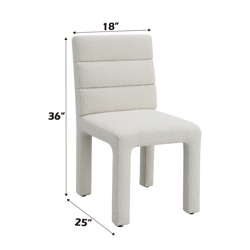 Hettie Beige Boucle Side Chair (Set of 2) - Ornate Home