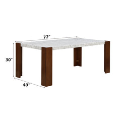 Hettie Dining Table W/Engineering Stone Top - Ornate Home