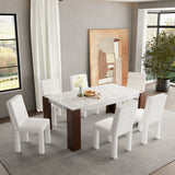 Hettie Dining Table W/Engineering Stone Top - Ornate Home