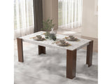 Hettie Dining Table W/Engineering Stone Top - Ornate Home