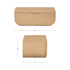 Hettie Natural Floating Nightstand - Ornate Home
