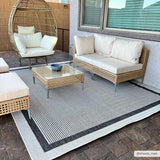 Hevel Black & White Outdoor Area Rug - Clearance - Ornate Home