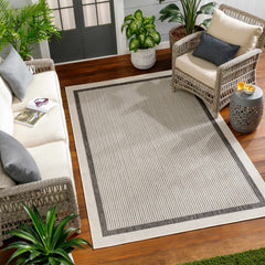 Hevel Black & White Outdoor Area Rug - Clearance - Ornate Home
