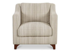 Hewitt Beige Stripe Accent Chair - Ornate Home