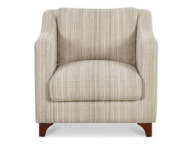 Hewitt Beige Stripe Accent Chair - Ornate Home