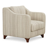 Hewitt Beige Stripe Accent Chair - Ornate Home