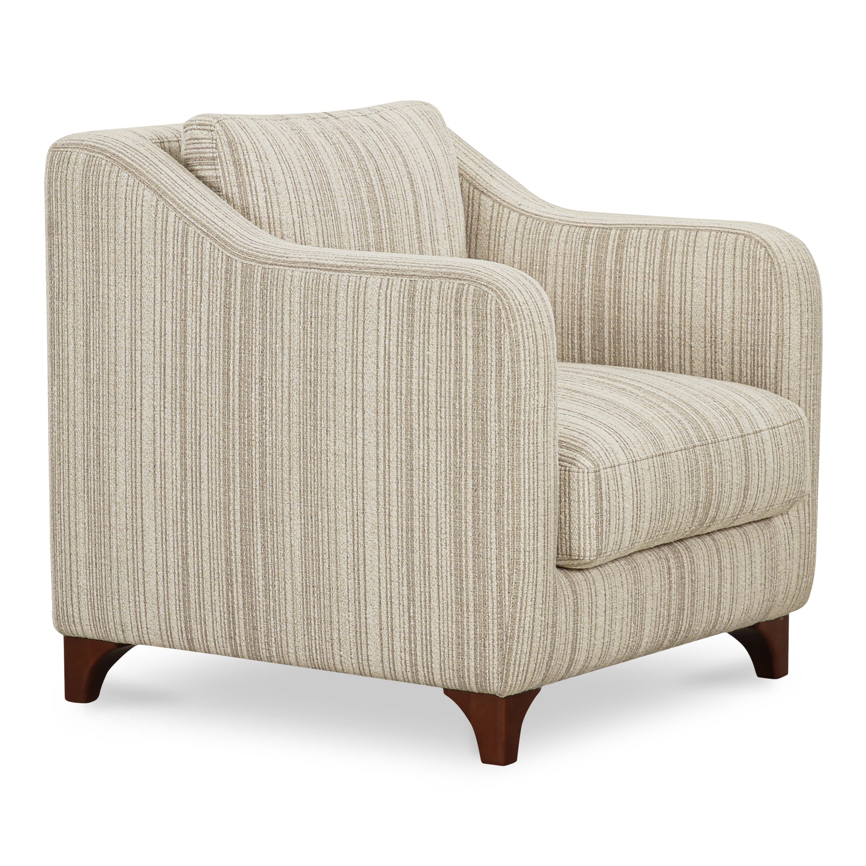 Hewitt Beige Stripe Accent Chair - Ornate Home