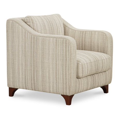 Hewitt Beige Stripe Accent Chair - Ornate Home