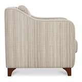 Hewitt Beige Stripe Accent Chair - Ornate Home