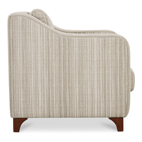 Hewitt Beige Stripe Accent Chair - Ornate Home