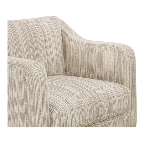 Hewitt Beige Stripe Accent Chair - Ornate Home