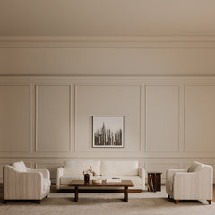 Hewitt Beige Stripe Accent Chair - Ornate Home