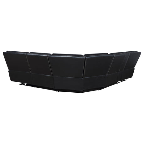 Hewitt Black Dual Power Reclining Sectional - Ornate Home