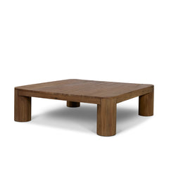 Hewitt Brown Square Smooth Reclaimed Wood Coffee Table