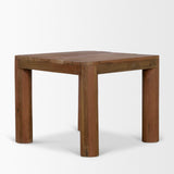 Hewitt Brown Square Smooth Reclaimed Wood Side Table