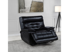 Hewitt Natural Leather Upholstered Dual Power Recliner Chair - Ornate Home