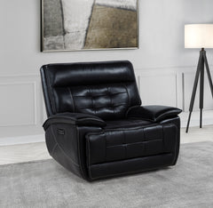 Hewitt Natural Leather Upholstered Dual Power Recliner Chair - Ornate Home