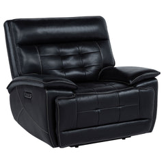 Hewitt Natural Leather Upholstered Dual Power Recliner Chair - Ornate Home