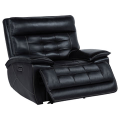 Hewitt Natural Leather Upholstered Dual Power Recliner Chair - Ornate Home