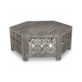 Hexagon Ash Gray 36" Coffee Table