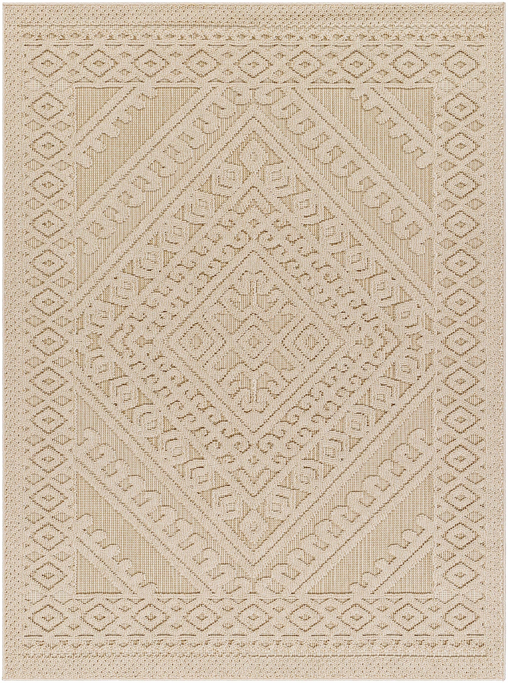 Hibah Bone Outdoor Area Rug - Clearance - Ornate Home