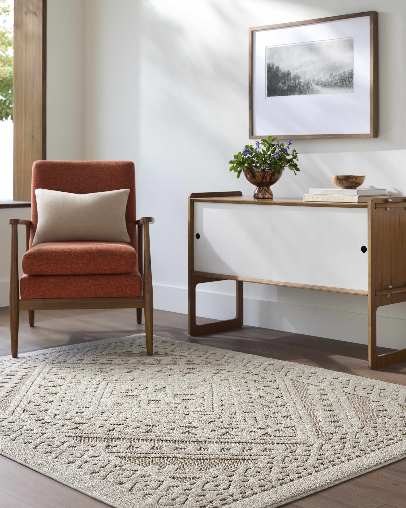 Hibah Bone Outdoor Area Rug - Clearance - Ornate Home