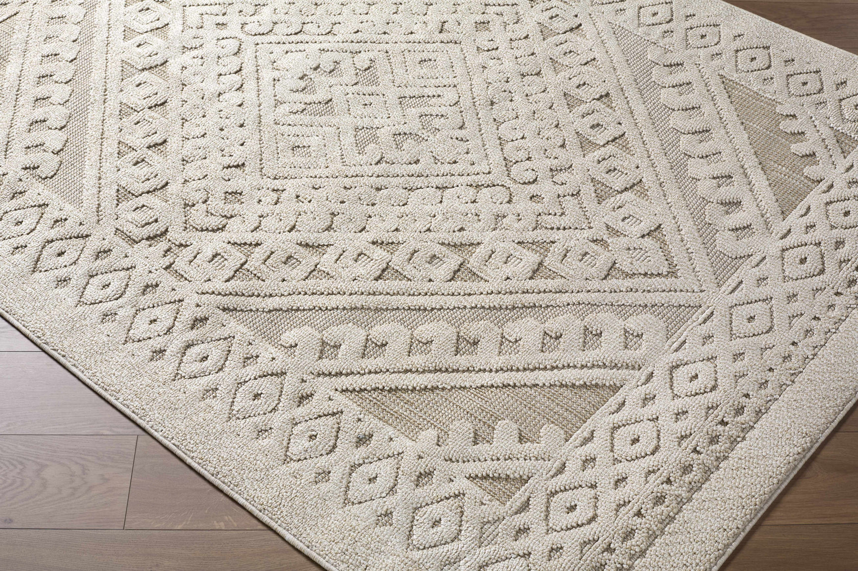 Hibah Bone Outdoor Area Rug - Clearance - Ornate Home