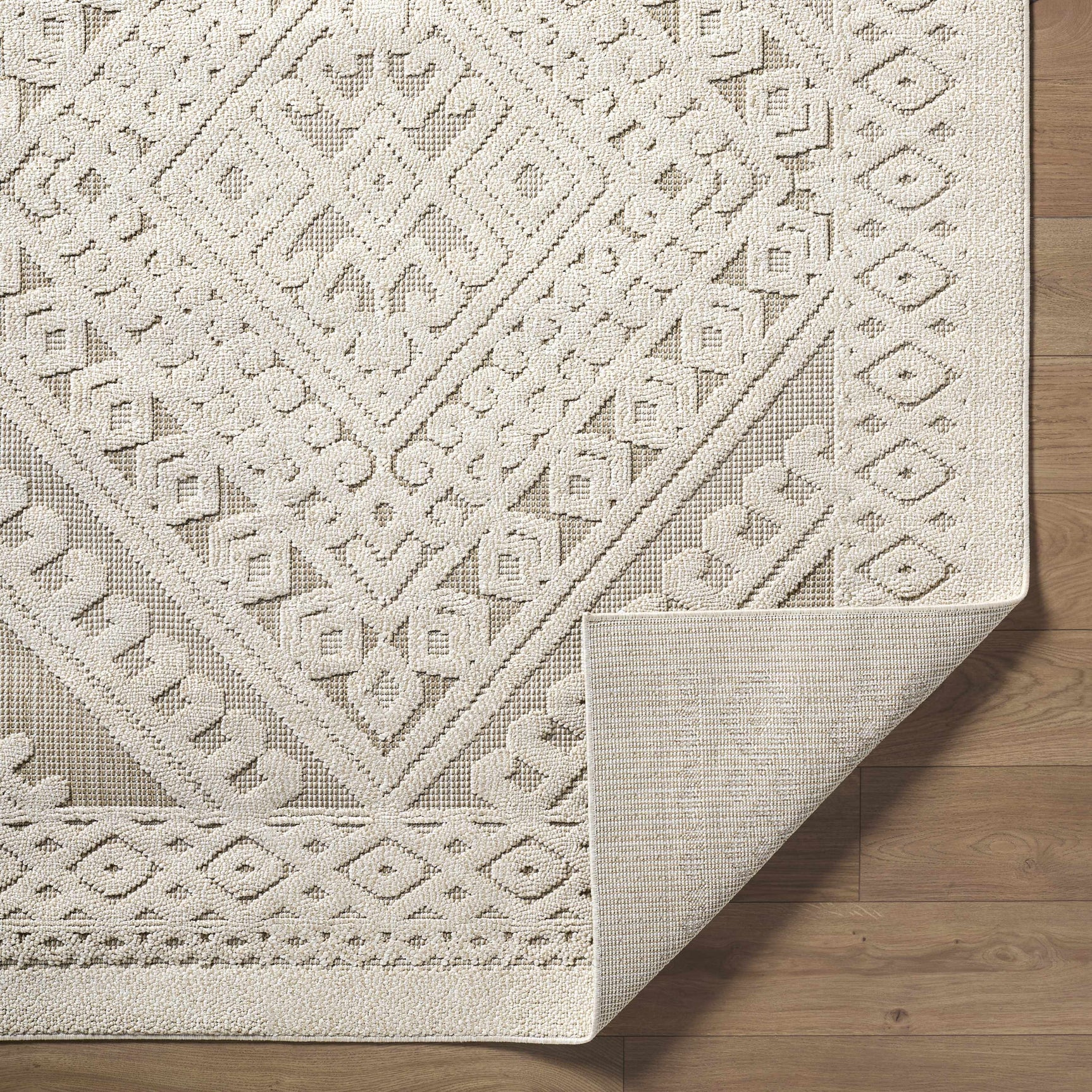 Hibah Bone Outdoor Area Rug - Clearance - Ornate Home