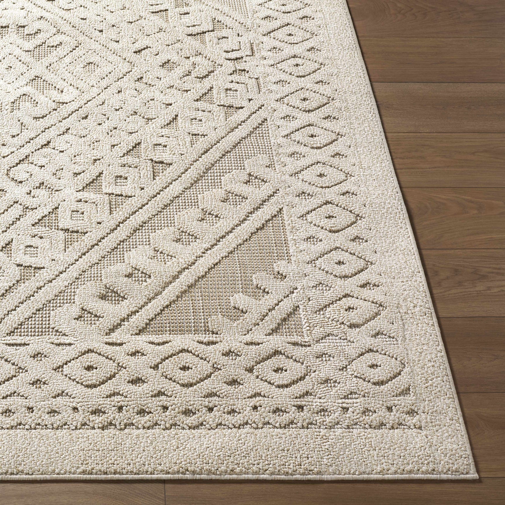 Hibah Bone Outdoor Area Rug - Clearance - Ornate Home