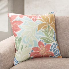 Hibiscus Bay Multi 22"x22" Throw Pillow (Set of 2) - Ornate Home