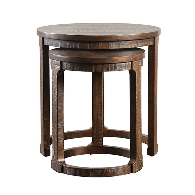 Hickory Distressed Espresso Nesting End Table