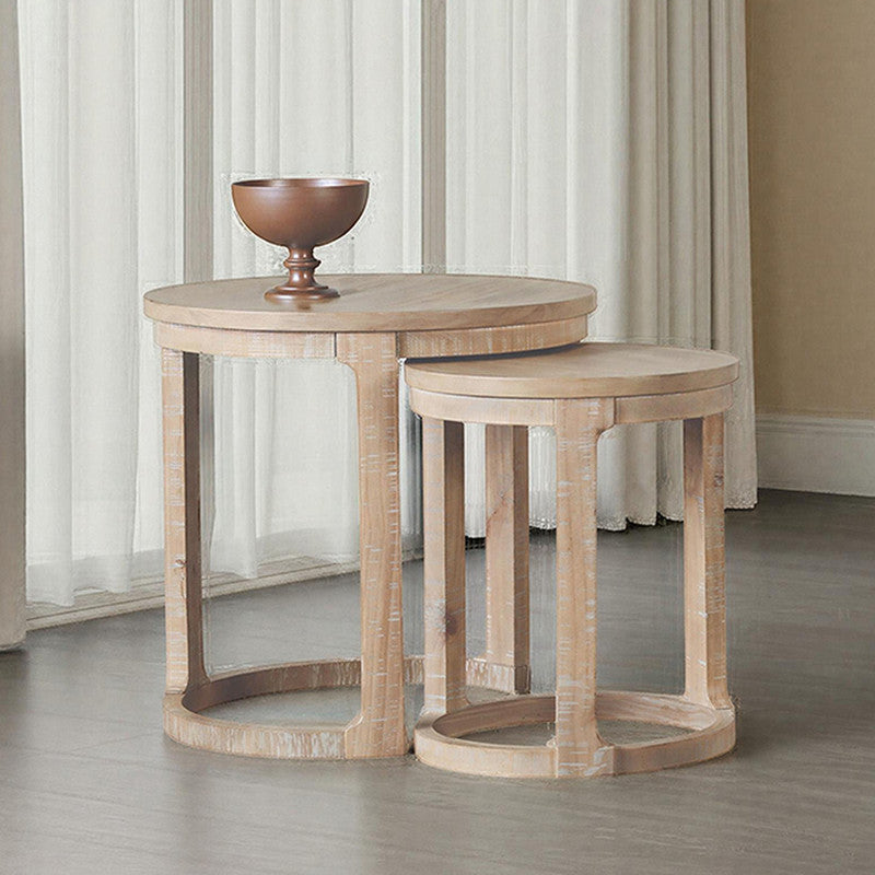 Hickory Natural Nesting End Table