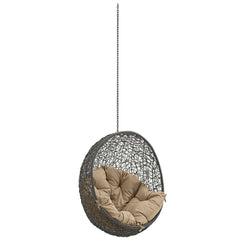 Hide Gray/Mocha Outdoor Patio Swing Chair Without Stand - Ornate Home