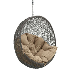 Hide Gray/Mocha Outdoor Patio Swing Chair Without Stand - Ornate Home