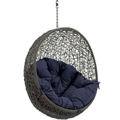 Hide Gray/Navy Outdoor Patio Swing Chair Without Stand - Ornate Home