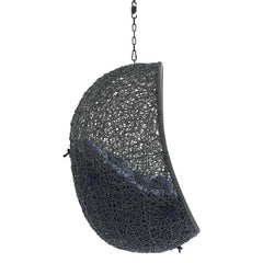 Hide Gray/Navy Sunbrella Fabric Swing Outdoor Patio Lounge Chair Without Stand - Ornate Home
