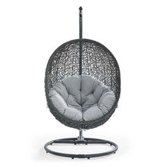 Hide Gray Outdoor Patio Swing Chair With Stand - Ornate Home