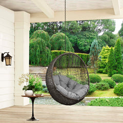 Hide Gray Outdoor Patio Swing Chair Without Stand - Ornate Home