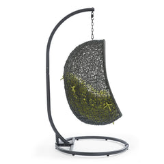 Hide Gray/Peridot Outdoor Patio Swing Chair With Stand - Ornate Home