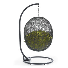 Hide Gray/Peridot Outdoor Patio Swing Chair With Stand - Ornate Home