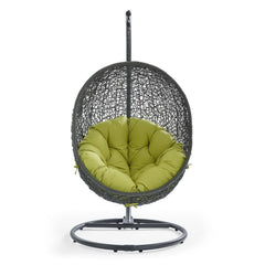 Hide Gray/Peridot Outdoor Patio Swing Chair With Stand - Ornate Home