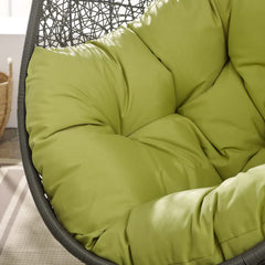 Hide Gray/Peridot Outdoor Patio Swing Chair With Stand - Ornate Home