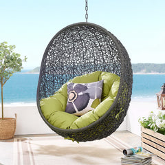 Hide Gray/Peridot Outdoor Patio Swing Chair With Stand - Ornate Home