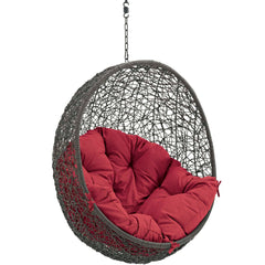 Hide Gray/Red Outdoor Patio Swing Chair Without Stand - Ornate Home