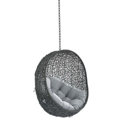 Hide Gray Sunbrella Fabric Swing Outdoor Patio Lounge Chair Without Stand - Ornate Home