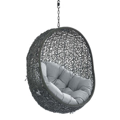 Hide Gray Sunbrella Fabric Swing Outdoor Patio Lounge Chair Without Stand - Ornate Home