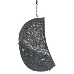Hide Gray Sunbrella Fabric Swing Outdoor Patio Lounge Chair Without Stand - Ornate Home